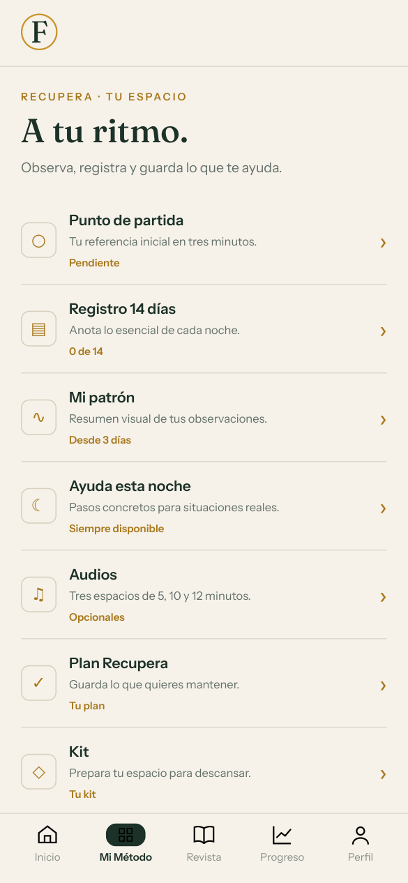 Pantalla de la app: Observa y registra